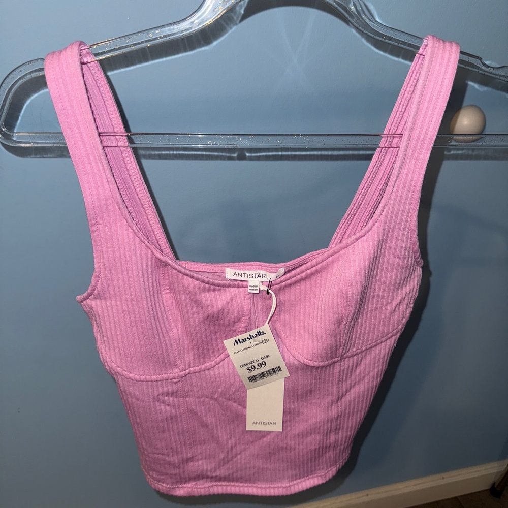 Marshalls Pink Ribbed Tank Top